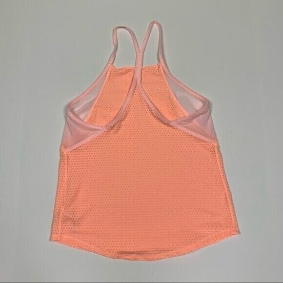 Athleta XXS Peach Mesh Racerback Performance Tank Top Lightweight Workout Yoga - Picture 2 of 5